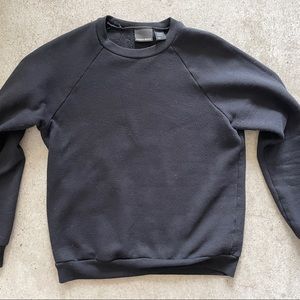 American Apparel Unisex Crewneck Sweatshirt Black.
